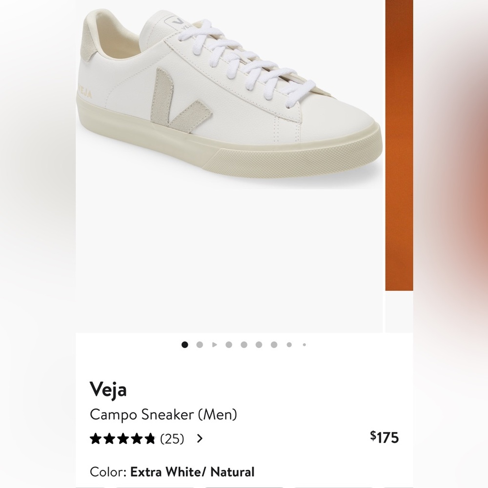 Veja Extra White and Natural Sneakers